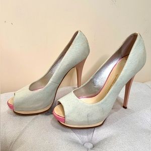 Authentic well used Giuseppe Zanotti Design heels sz 39.5, fits like 40 sz 9/9.5